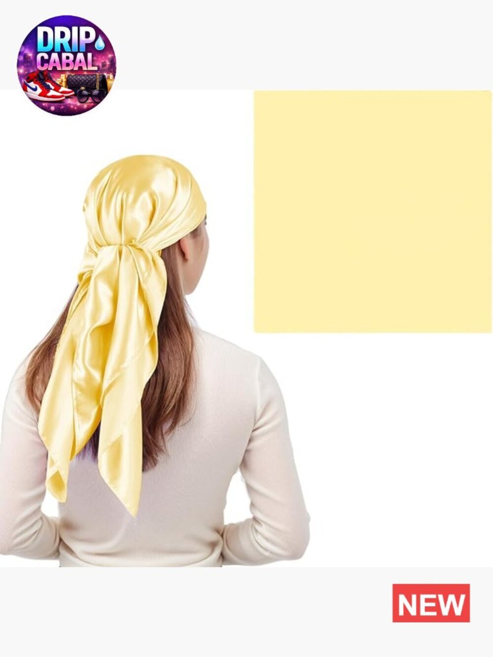 35x35 inch Large Satin Head Scarf, Pirate Scarf, Silk Hair Scarf for Sleeping,